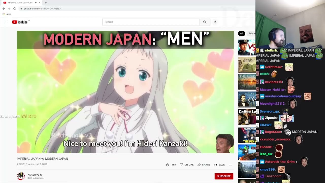 Forsen reacts to Imperial Japan VS Modern Japan