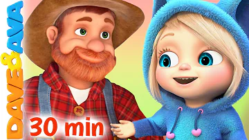 🤪Old MacDonald Had a Farm | Dave and Ava Nursery Rhymes |  Down in the Jungle and More Kids Songs 🤪