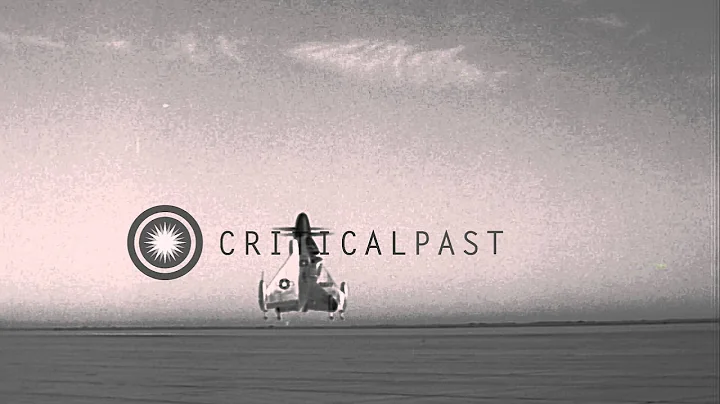 The U.S. XFY-1 Pogo hovers and lands during a test flight of the experimental...HD Stock Footage