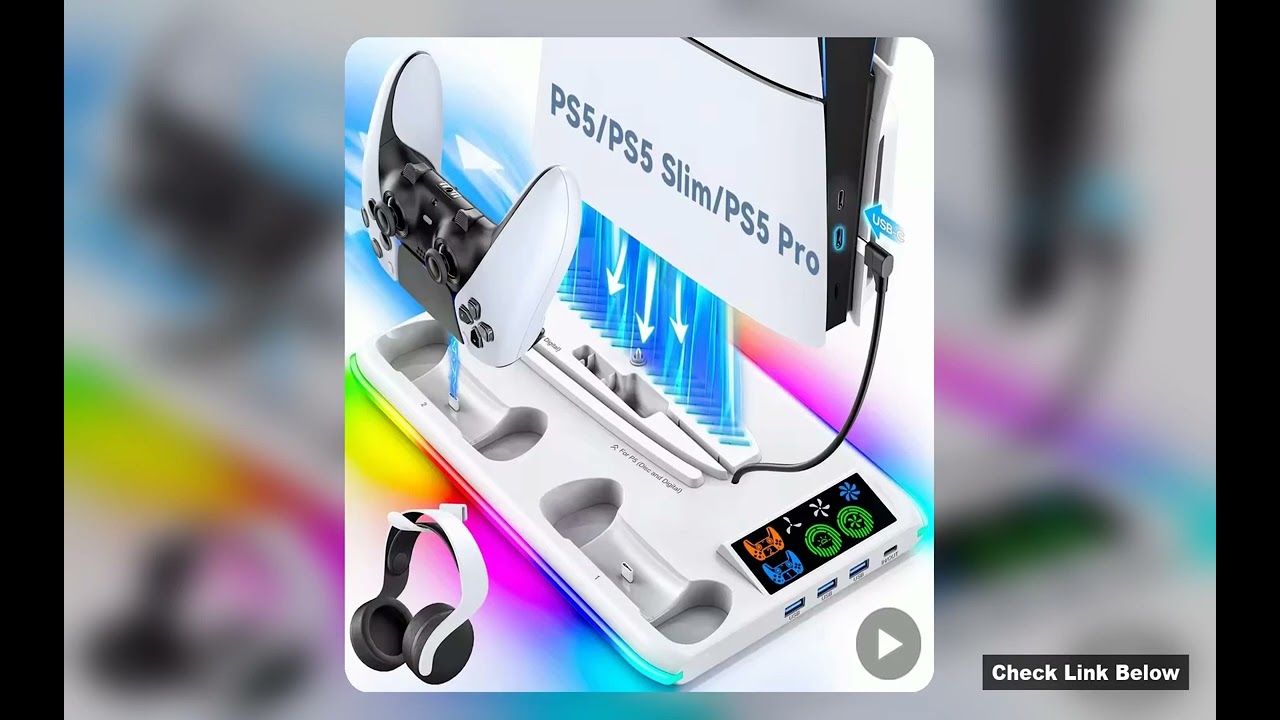 Game Stand For Sony PS5 Console Playstation Play Stations PS 5 Slim Pro Support Base Holder Cooler F