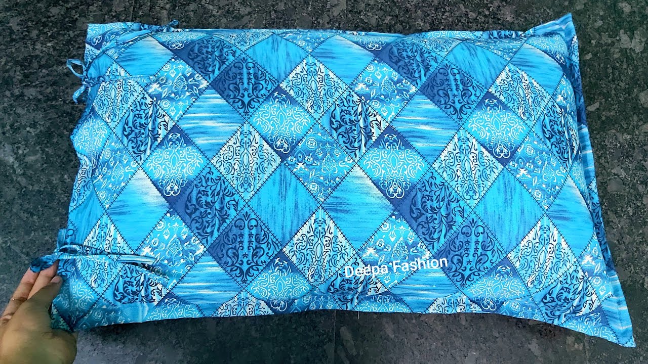 Simple pillow cover cutting & stitching DIY Ruffle/ Envelope cushion cover from leftover fabric