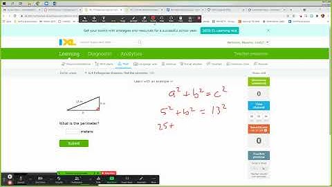8th PreAlgebra - Perimeter of a Triangle with a missing side