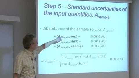 9.5 STEP 5 -- Standard uncertainties of the input quantities