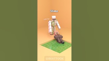 Minecraft Mobs vs Iron Golem The Hero Satisfying 3d Fluid and Cloth Simulation | Villager, Creeper!