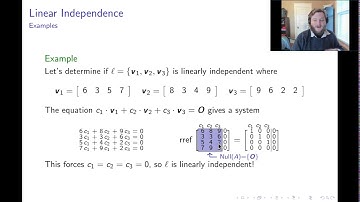 Linear Independence: Part 2/4 "Linear Independence"