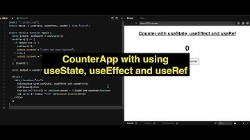 Counter with useState, useEffect and useRef