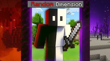 Minecraft, But I Teleport to a Random Dimension Every Minute!