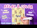 Cozy Easter Bunny Coloring 🐰 April Bullet Journal Setup