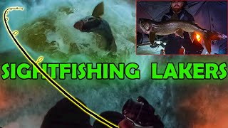 Sight Fishing Lake Trout Through The Ice - ROUND TWO REDEMPTION!!! @fishfrostbite
