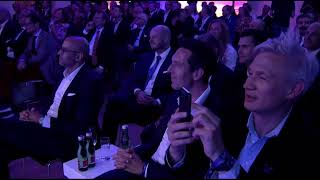 Heckler Caught During Peter Thiel Award At Axel Springer Se