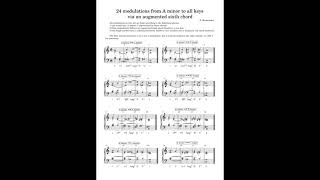 24 Modulations from A Minor to All Keys via the German Augmented Sixth Chord