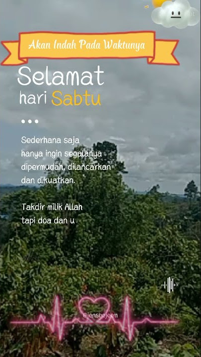 Selamat Hari Sabtu (Story WA)