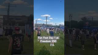 Walking around Fan Fest at Freedom 250