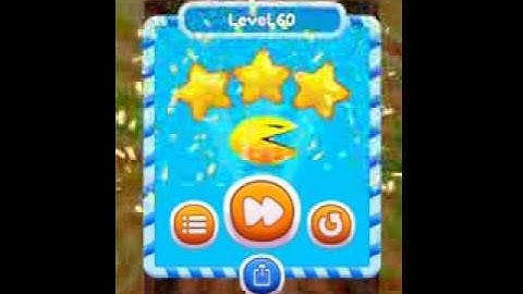 PAC-MAN Bounce -Puzzle Adventure  Level 60 Walkthrough Solution for 3 stars