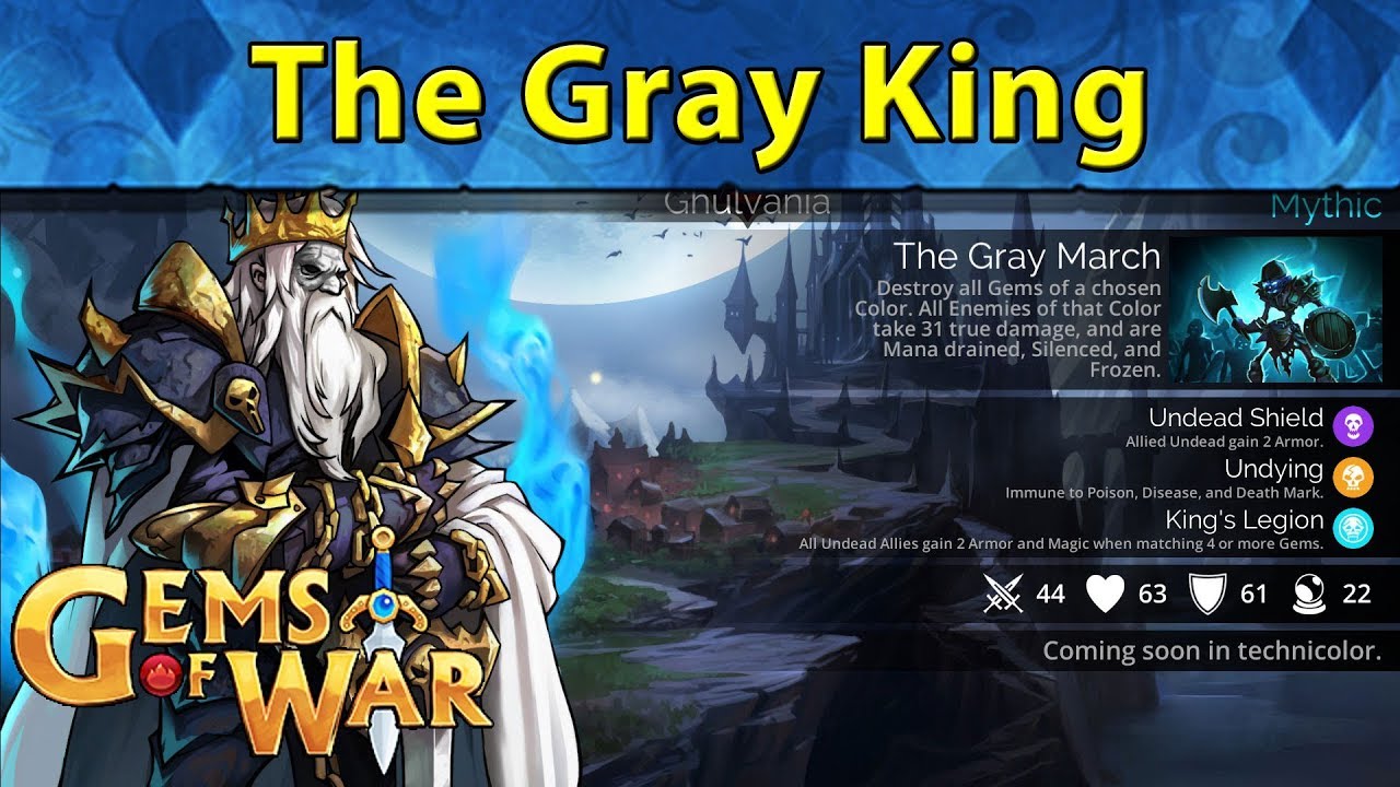 Gems of War The Gray King Mythic, Teams, and Key Opening YouTube