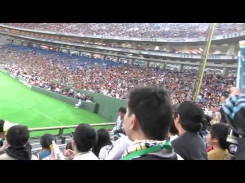 プロ野球2014最終OP戦　ジャイアンツ　高橋由伸　ホームラン　レフ