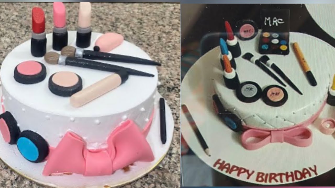 Girl Birthday Makeup Kit Cake