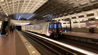 WMATA Washington Metrorail Rush Hour Trains In Downtown Washington D.C. (9/11/23)
