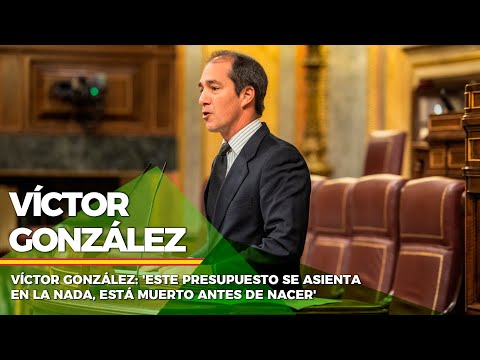 Víctor González: 'Este presupuesto se asienta en la nada, está muerto antes de nacer'