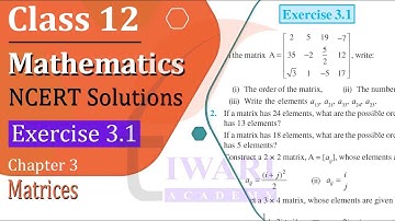 NCERT Solutions for Class 12 Maths Chapter 3 Exercise 3.1