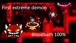 Bloodbath (My first extreme demon) by Riot & more - 100% | JUMP FROM NINE CIRCLES | Geometry Dash