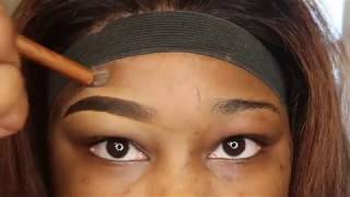 FAST & EASY EYEBROW TUTORIAL FOR BROWN SKIN GIRLS WIT BLOCK/EAGLE/ANGRY LOOKIN EYEBROWS LOL | NONYE