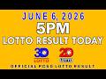 5pm Lotto Result Today June 6 2026 Swertres 3D Lotto Ez2 2D Lotto PCSO 