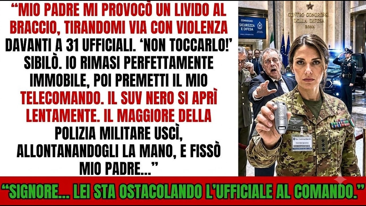 Il suo urlo mi gelò il sangue nell’atrio del centro congressi della difesa a Roma. «Non toccarlo! È il veicolo di un generale. La polizia militare ti metterà le manette!» Mio padre mi afferrò il...
