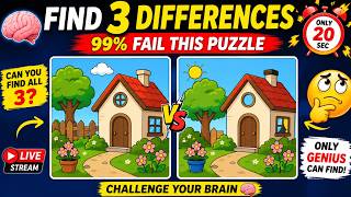 🧠 Find  Differences | 99% People Fail This Puzzle 😱 #shortslive