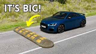 Cars vs Massive Speed Bumps - BeamNG.drive