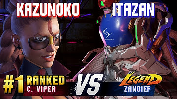 SF6 ▰ KAZUNOKO (#1 Ranked C.Viper) vs ITAZAN (Zangief) ▰ High Level Gameplay