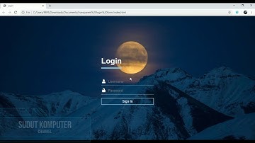 Membuat Halaman Login Transparan KEREN!! Hanya dengan CSS & HTML