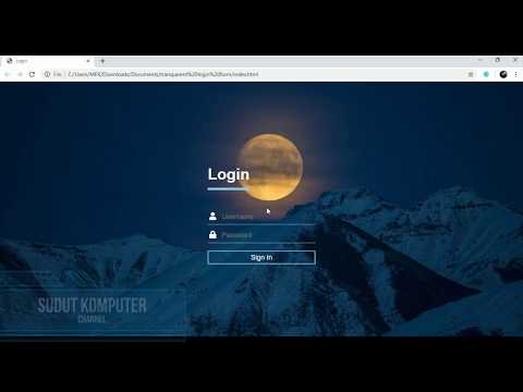 Membuat Halaman Login Transparan KEREN!! Hanya dengan CSS & HTML