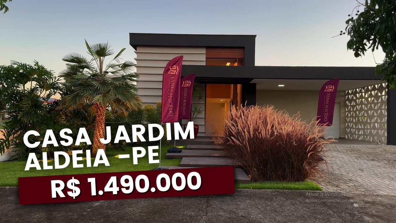 Casa em Condomínio em  Aldeia | 3 Quartos, Suíte, Piscina e Segurança 24h – Veja o Tour Completo!