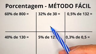 PORCENTAGEM | COMO CALCULAR PORCENTAGEM | MÉTODO FÁCIL