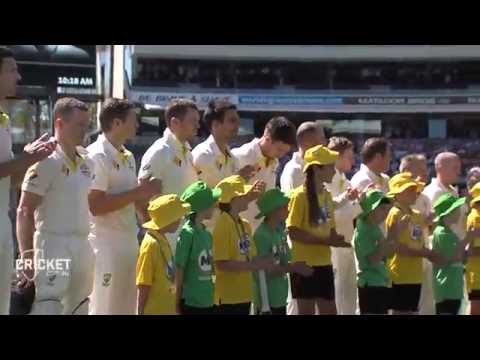 On field for the Hughes tribute