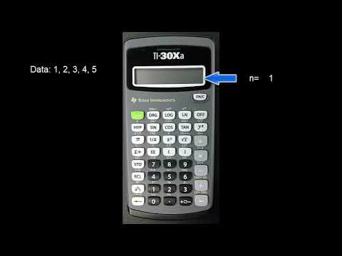 TI-30Xa Calculator: Entering statistical data