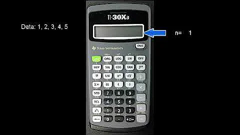 TI-30Xa Calculator: Entering statistical data