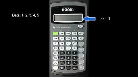 TI-30Xa Calculator: Entering statistical data