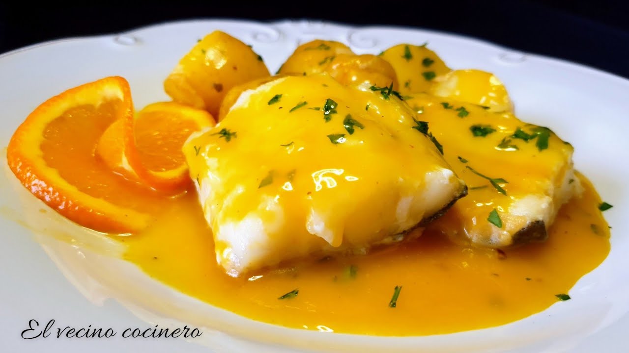 BACALAO a la naranja 🍊 receta de pescado fácil y rápida!!