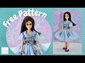 Free doll clothes patterns how to sew a dress with pockets for topper dawn or pippa dolls diy