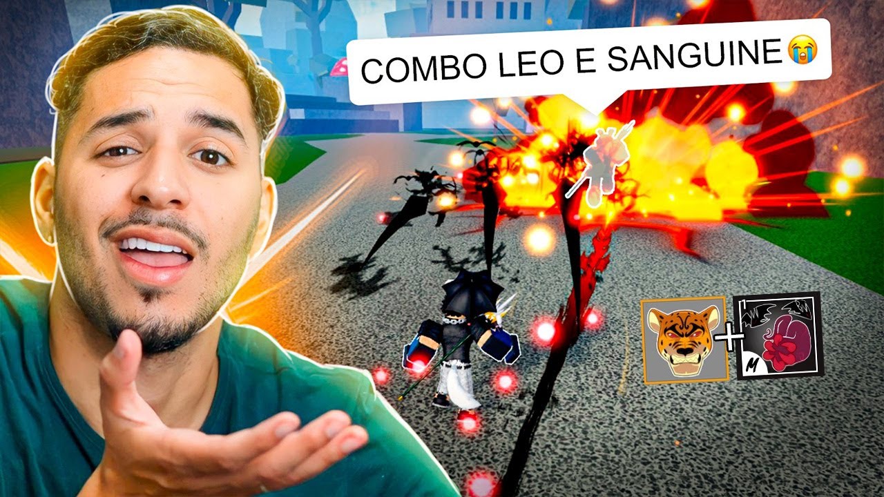 CRIEI o COMBO de LEOPARD e SANGUINE ART mais FORTE do Blox Fruits 🔥