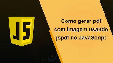 Como gerar pdf com imagem com JavaScript e jspdf