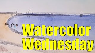 Easy Watercolor Beach Painting for Beginners