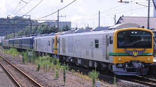 【記録用】GV-E197系TS06編成+12系3B+GV-E197系TS08編成 臨時快速〈GVぐんま横川〉横川行き 磯部駅到着