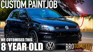 We made a special color for this polo, installed gti kit and then painted it. Only one in india