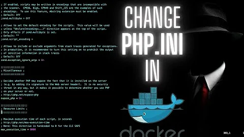 How to change docker php.ini and change php memory size in docker