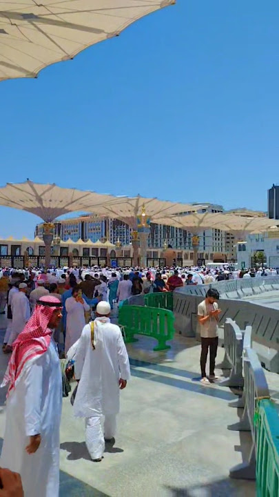 Beautiful view of Masjid Nabawi after prayer❤❤☝️#beatifulview #beatifulmoment #masjidnabawiﷺ #foryou