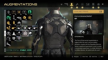 Deus Ex: Mankind Divided - Focus Enhancement: Regulator Nervous System Augmentation Information
