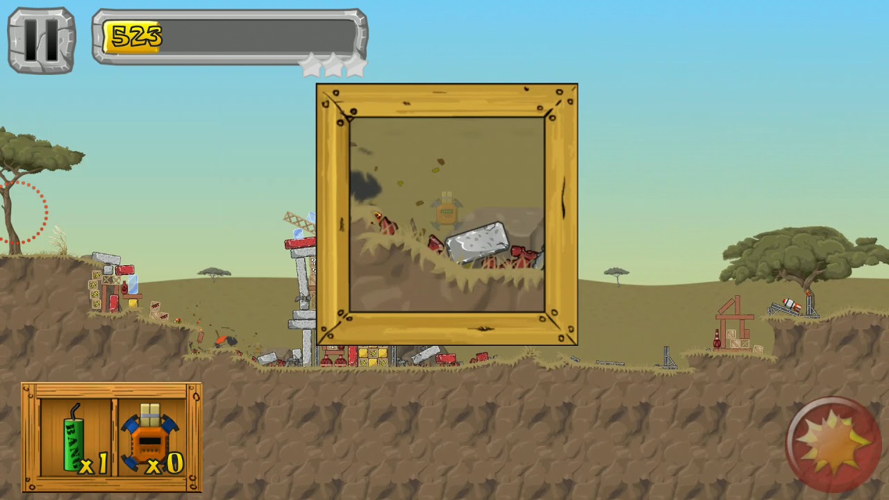 Little Demolition - level 24 Savannah Final Game ⭐⭐⭐